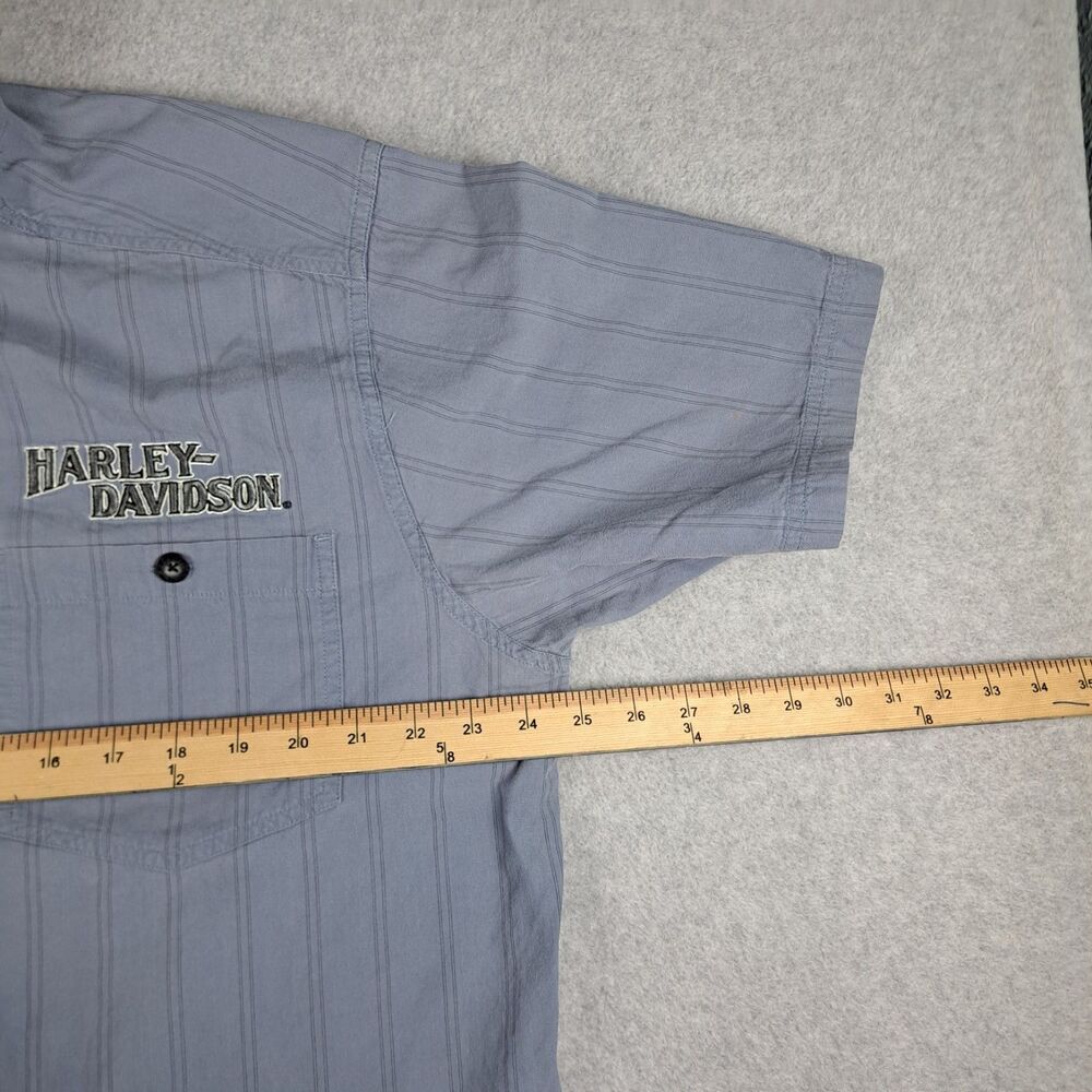 Vintage Harley-Davidson Work Shirt Mens XL Button Up Snap Collar Embroidered Y2K - Picture 13 of 13